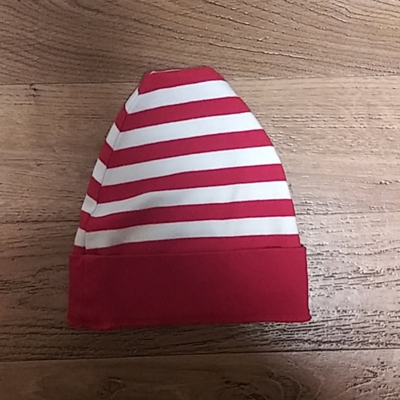 red and white striped hat